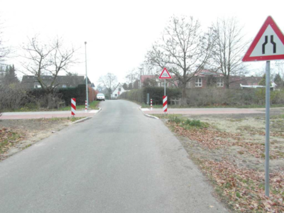 Kreuzungsbereich Theodor-Storm-Stieg aus entgegengesetzter Richtung