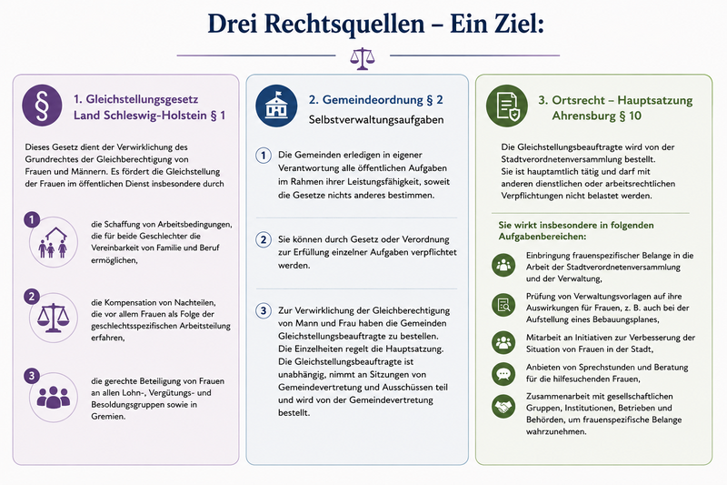 Drei Rechtsquellen - Ein Ziel