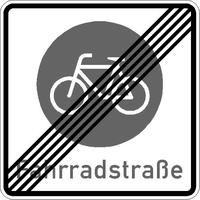 Fahrradstraße Ende